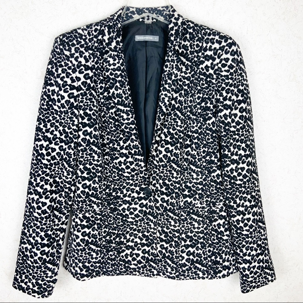 NWOT Woolworths snow leopard print blazer